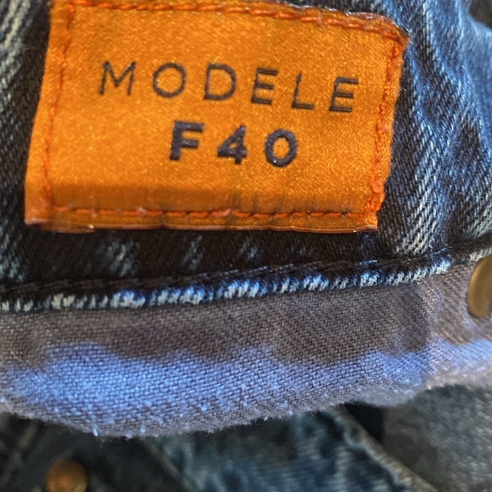 Faconnable Modele F40 Gipsy Straight Leg Raw Hem Jeans Blue W32 x L28 - Picture 4 of 10